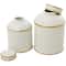 White Ceramic Contemporary Decorative Jar Set